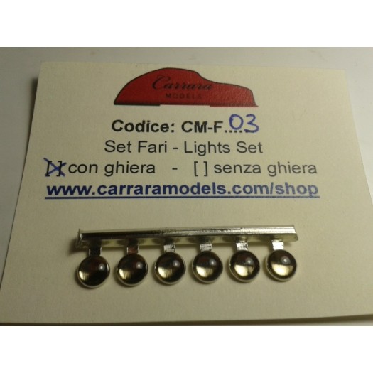 CM-F03 n° 6 Fari di 5 mm con ghiera diametro 6 mm